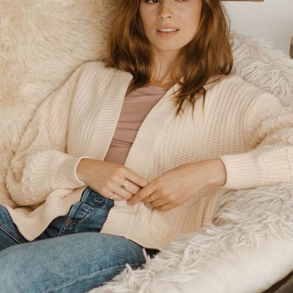 Jackson Rowe Cardigan Creme Sz S (NWT!!)